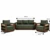 Lumber Solid Wood Sofa Set in Walnut