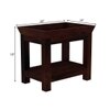 Simple Solid Wood Bedside Table in Walnut Finish