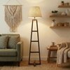 Salita Beige Jute Floor Lamp with Beige Jute Base