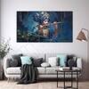 The Castle Decor Krishna Ji Wall Painting Wooden Framed 27x48 Inch (Style 19)