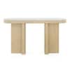 Vela Solid Wood and Banswara Console Table In White ash Finish