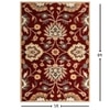 Presto Red Traditional Hand Tufted Wool Carpet 5X8 Feet