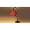 Maroon Jute Zig Zag Curvy table lamp with Iron Base(SP33)