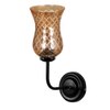 Devansh Metal Electric Wall Light in black Colour with Lavender Shade Count of 1 Light