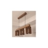 Ventus Brown Solid Wood Cluster Hanging Light