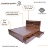 Esmeralda Queen Bed with Headboard and 4 Drawer Storage