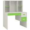 Tiara Kids Study Desk with 3 Drawers and Built In Bookshelf in Verdant Green Colour