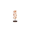 Koba Multicolor cotton table lamp with brown wood base