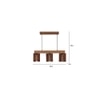 Ventus Brown Solid Wood Cluster Hanging Light