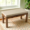Maati Sheesham Wood Accent 2 Seater Bench In Jute Beige