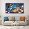 The Castle Decor Radha Krishna Spiritual Wall Art Framed Painting 27x48 Inch (Style 12)