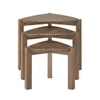 Clapton Nested Table Set of 3 in Finish Danish Walnut