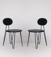Yoyo Solid Wood Dining Chair In Black  Finish
