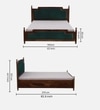 Domino Solid Wood Storage Bed In Champange Colour