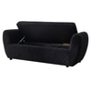 Redol Boucle 2 Seater Ottoman Bench with Storage  in Black Color