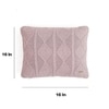 Cable Moss Dull Rose Knitted Cushion Cover  16X16 Inches