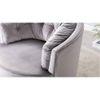 Marius Swivel Solid Wood Round Chair in Grey Colour