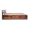 Admire Solid Wood King Size Box Storage Bed In Honey Finish