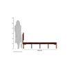 Triplet Solid Wood King Size Non Storage Bed In Honey Oak Finish