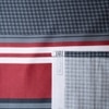 Navy Geometric 400 Tc  Cotton Flat  Super King Size Bedsheet With 2 Pillow Cover
