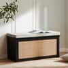 Canora Solid Mango Wood Storage Trunk Black