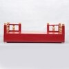 D'Dass Red Mdf and Sheesham Wooden Temple For Pooja