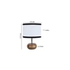 Alina Multicolor cotton & solid wood table lamp