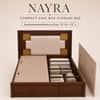 Nayra Solid Wood Compact King Bed Box Storage Provincial Teak Finish Mattress 72 x 72 Inches