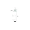 Nikolai Multicolour Fabric Floor Lamp with Black Iron Base