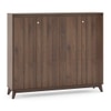 Webster 48 Pair Shoe Rack in Classic Walnut Finish