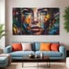 The Castle Decor Multicolour Woman Face Abstract Wall Art Set of 5 27x48 Inch