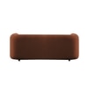 Zenol Boucle Fabric 3 Seater Sofa In Orange