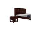 Venturi Solid Wood Queen Size Non Storage Bed In Walnut Finish