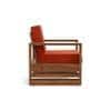 Parson 1 Seater Wooden Sofa In Teak Finish (Lava)