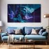 The Castle Decor Lord Shiva Wall Painting Wooden Framed 27x48 Inch (Style 5)