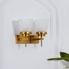 Meirit Double Arm Glass and Metal Wall Light