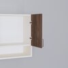 2 Doors Modular Wall Mounted Kitchen Cabinet With Organizer Shelf In Cochwood Brown Finish