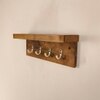 Baxter Wooden Wall Shelf Organiser With Key Holders