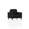 Verona Premium 1 Seater Fabric Sofa in Deep blue velvet Colour