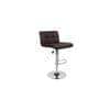 Cadbury Handrest Swivel Leatherette Bar Stool in Brown Finish
