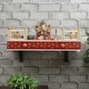 D'Dass White Mdf and Sheesham Wooden Temple For Pooja
