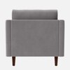 Tharoli Velvet 1 Seater Sofa in Grey Colour