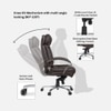 Ettorez Grandeur Ultra Premium Boss Chair In Brown Colour