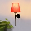 Devansh Metal Electric Wall Light in Black Colour with Orange Shade Count of 1 Light