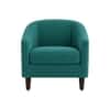 Daviana Boucle Fabric Lounge Chair in Green Colour