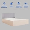 Ananda Engineered Wood Queen  Size Bed With Hydraulic Storage (Melamine Finish, White Colour)