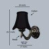 Devansh Gold Antique Wall Mounted Lamp With Black  Cotton Shade