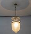 NOLAN Frosted White Glass and Brass Ceiling Pendant Light