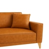 Airy 1 Seater Sofa In Leatherette Brown Color