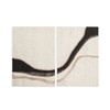 Abstract Neutral Natural Wool Wall Art 2 Panel Set 4 x 2 Feet